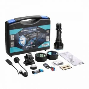 Kit de caza linterna LED recargable Warrior X Turbo 1.100 lum. Olight